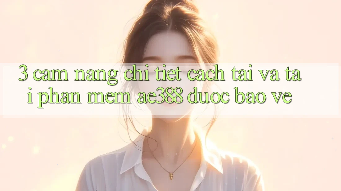 3. Cẩm nang chi tiết cách tải và tải Phần mềm ae388 được bảo vệ 3. Cẩm nang chi tiết cách tải và tải Phần mềm ae388 được bảo vệ
