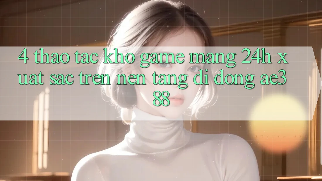 4. Thao tác kho game mạng 24h xuất sắc trên Nền tảng di động ae388 4. Thao tác kho game mạng 24h xuất sắc trên Nền tảng di động ae388