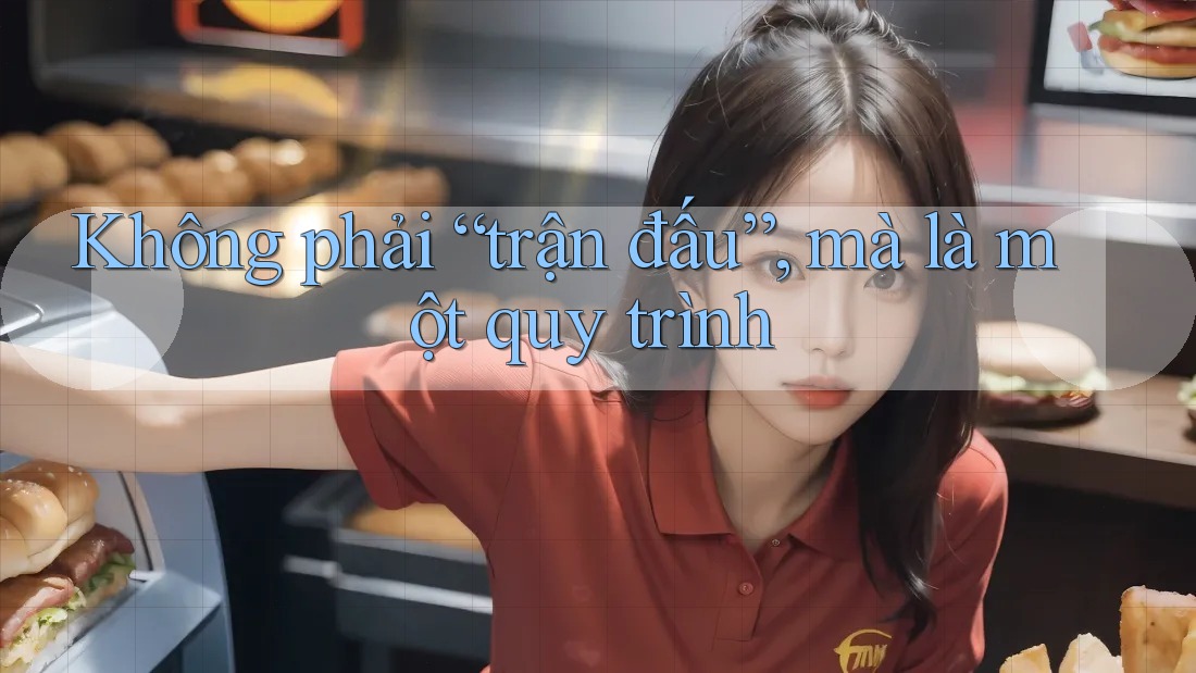 Không phải “trận đấu”, mà là một quy trình Không phải “trận đấu”, mà là một quy trình