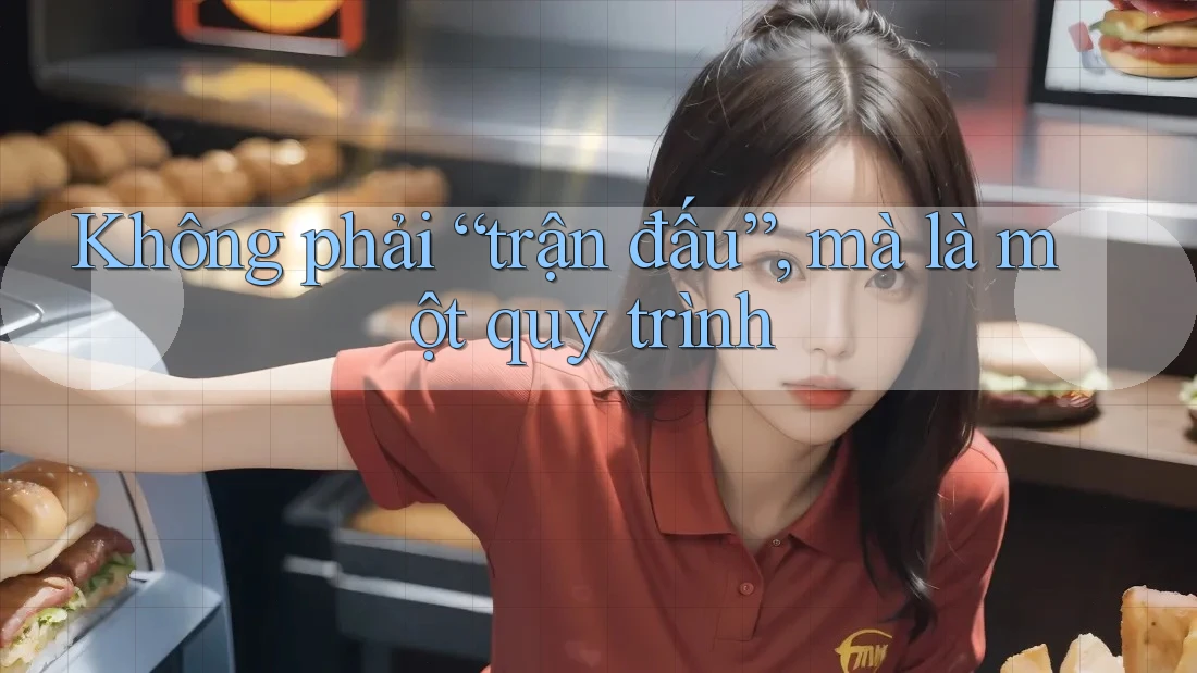 Không phải “trận đấu”, mà là một quy trình Không phải “trận đấu”, mà là một quy trình