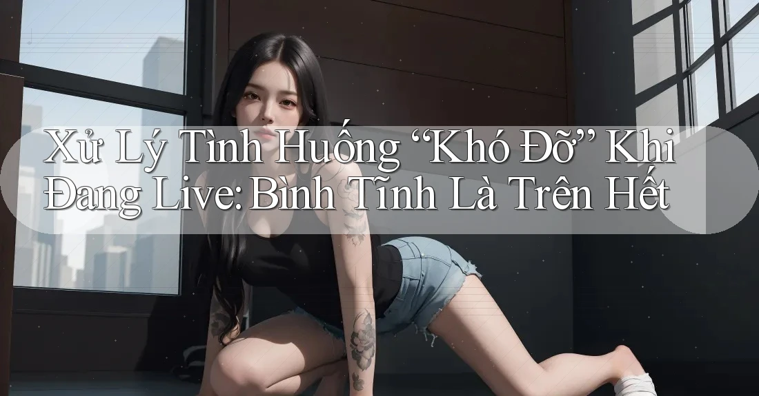 Xử Lý Tình Huống “Khó Đỡ” Khi Đang Live: Bình Tĩnh Là Trên Hết Xử Lý Tình Huống “Khó Đỡ” Khi Đang Live: Bình Tĩnh Là Trên Hết